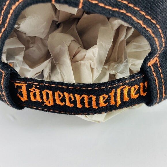 Jagermeister Music Baseball Hat Mens Jagermusic.com Black Logo Embroidered Cap - Picture 6 of 11